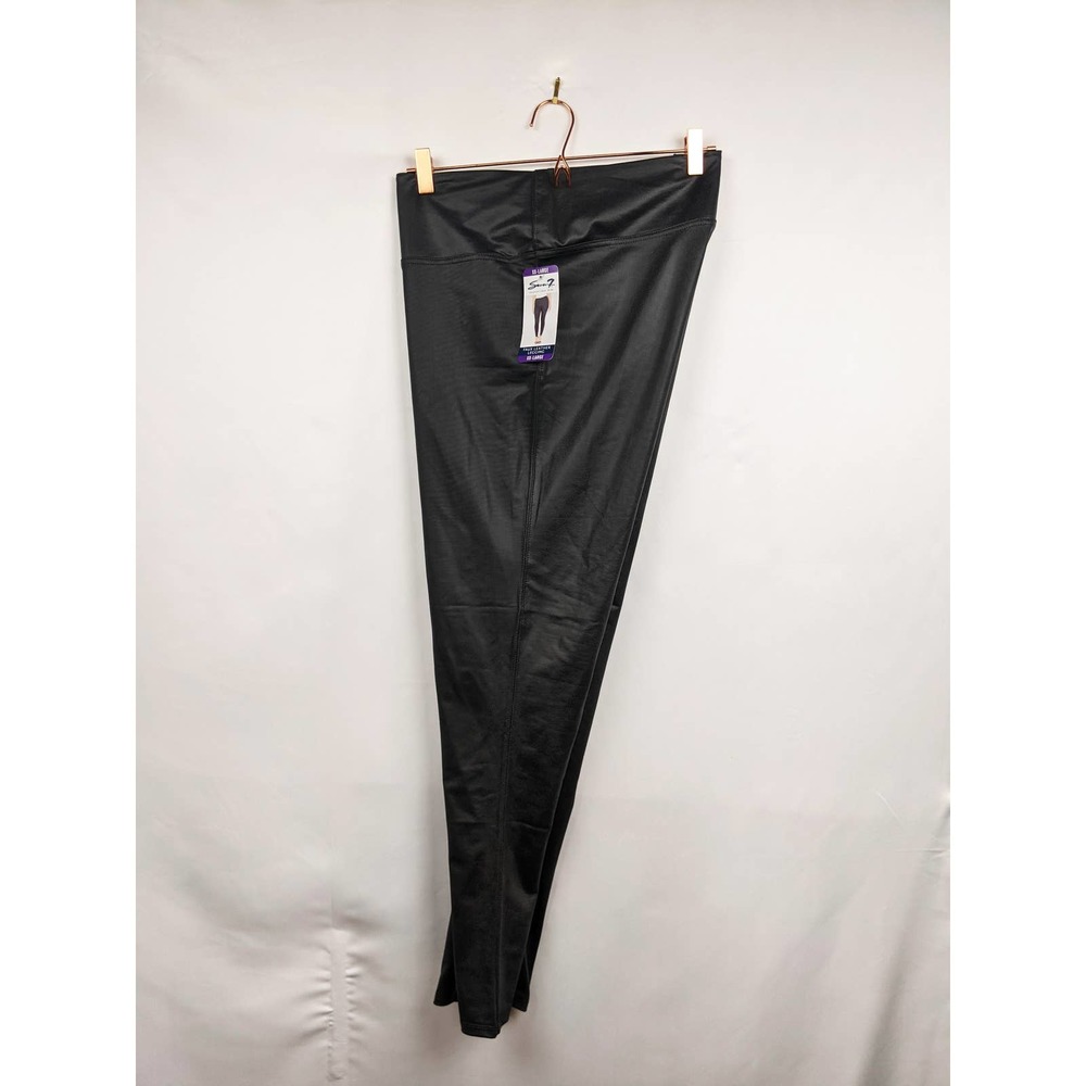 Seven7 Faux Leather Leggings Gunmetal Gray - Picture 4 of 9